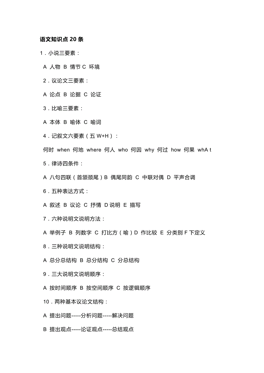 高中语文77个基础知识点_第1页