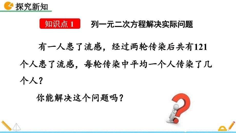 （初三数学课件）人教版初中九年级数学上册第21章一元二次方程21.3 实际问题与一元二次方程教学课件_第5页