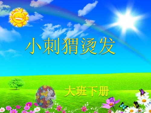 大班下册《小刺猬烫发》