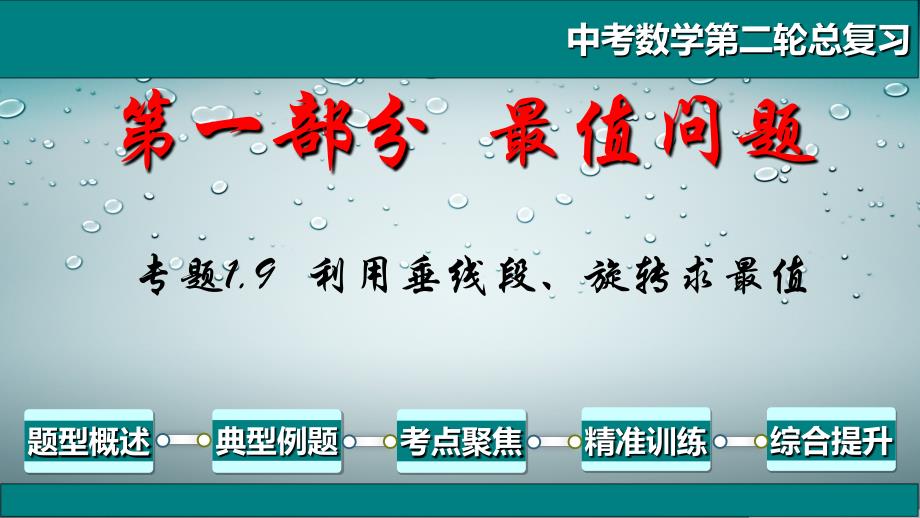 中考数学第二轮总复习专题1.9最值问题-利用垂线段、旋转求最值_第1页