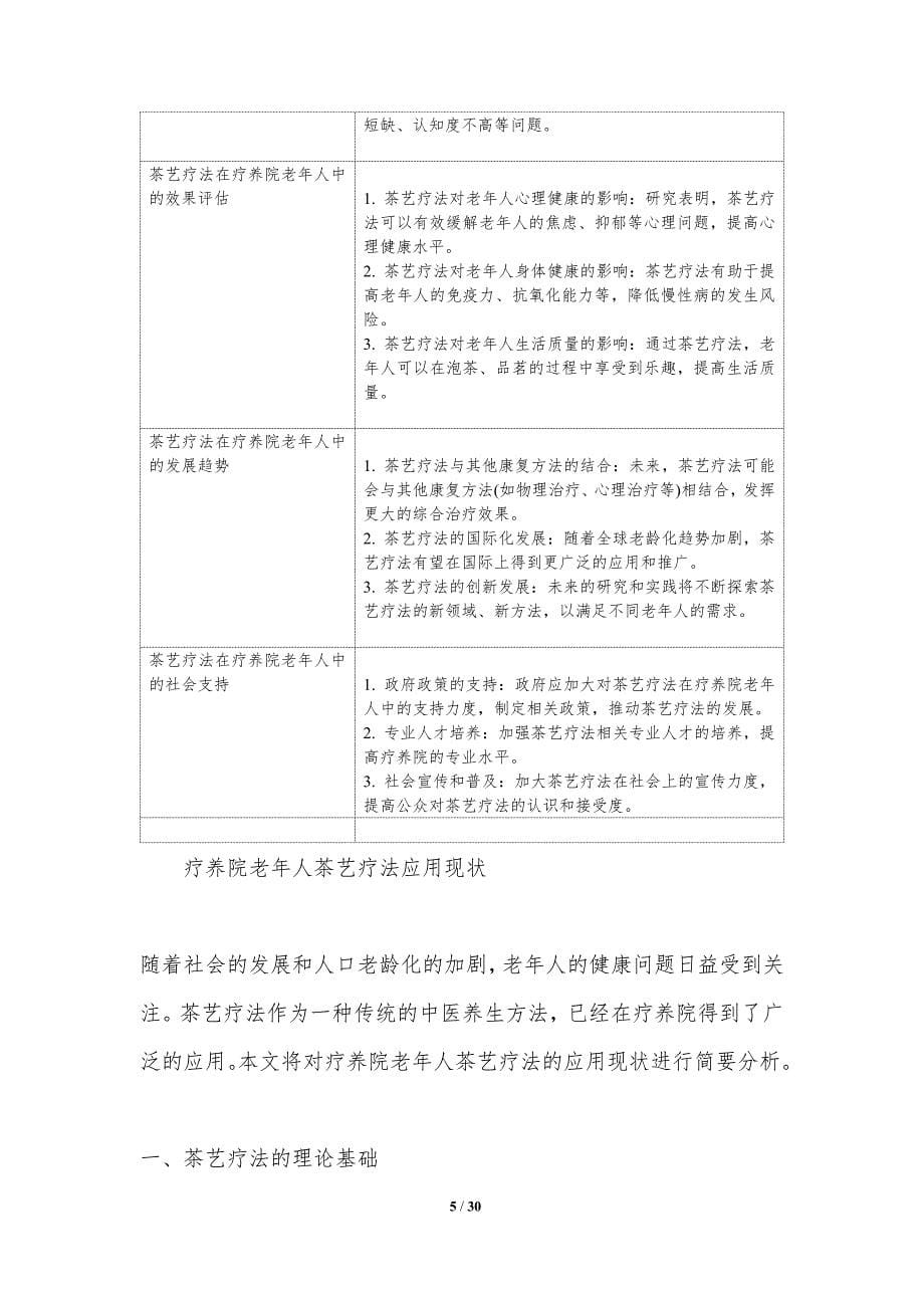 疗养院老年人茶艺疗法应用研究-洞察研究_第5页