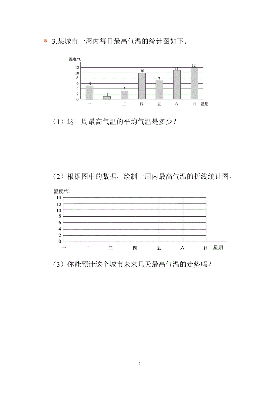 2024北师数学六年级上册第五单元《统计图的选择》同步习题_第2页