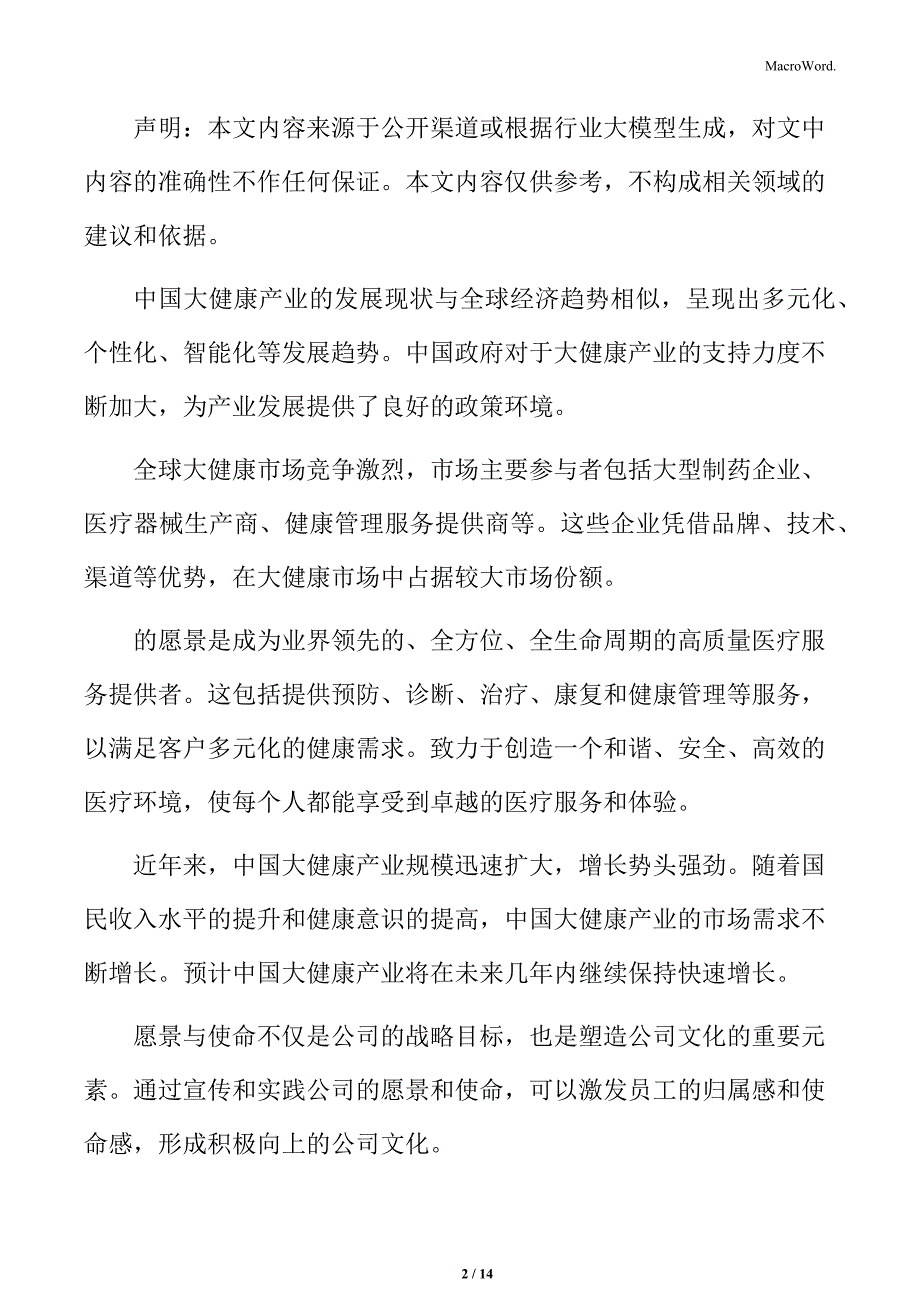 大健康公司产品与服务体系分析_第2页