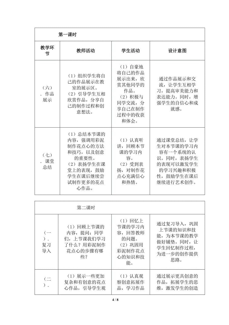 人美版（2024）一年级美术上册第四单元《巧做花点心》核心素养教学设计_第4页