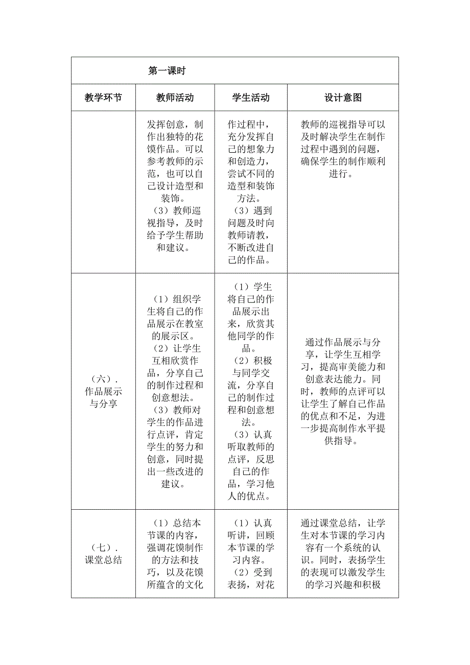 人美版（2024）一年级美术上册第四单元《巧手捏花馍》核心素养教学设计_第4页