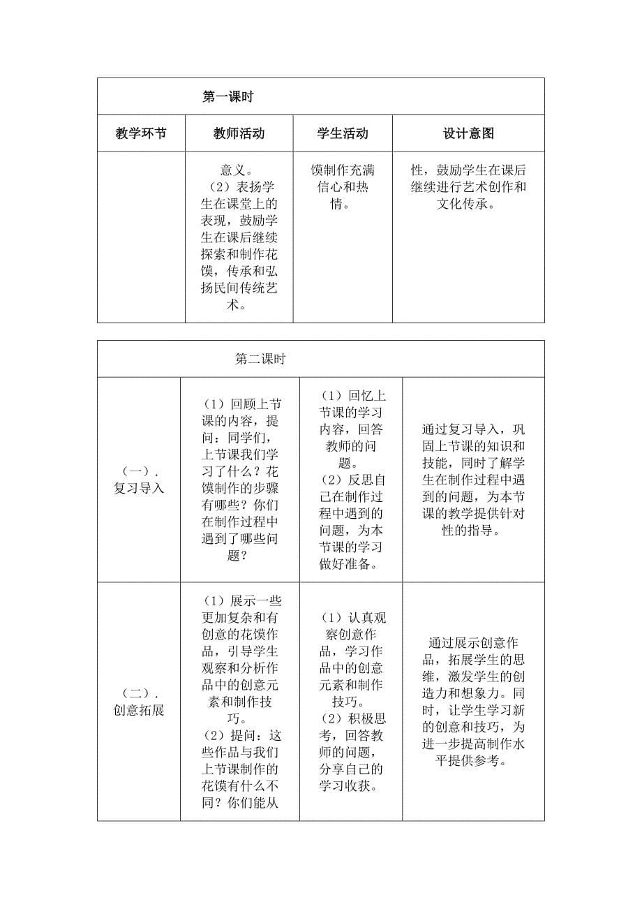 人美版（2024）一年级美术上册第四单元《巧手捏花馍》核心素养教学设计_第5页