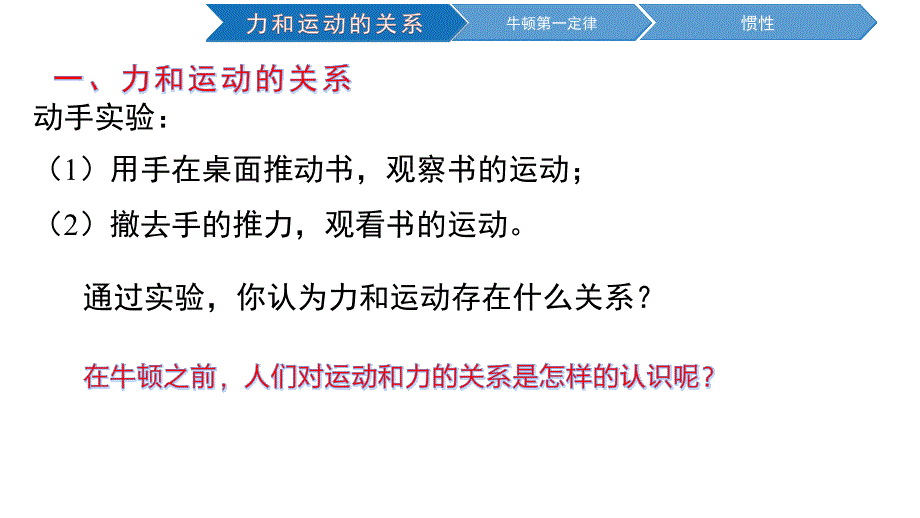 物理人教版（2019）必修第一册4.1牛顿第一定律（共18张ppt）_第3页