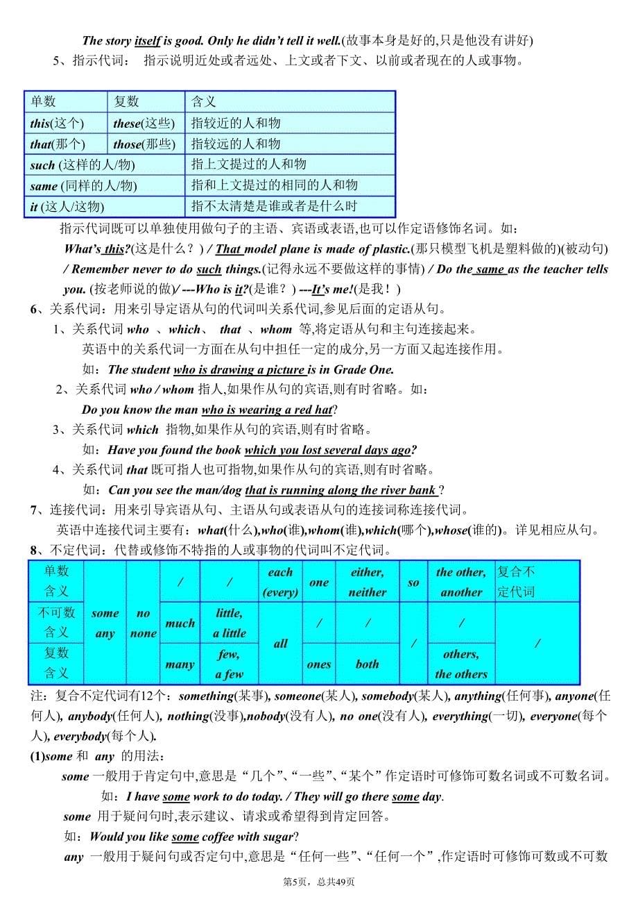 2024年初中英语三年语法归纳_第5页