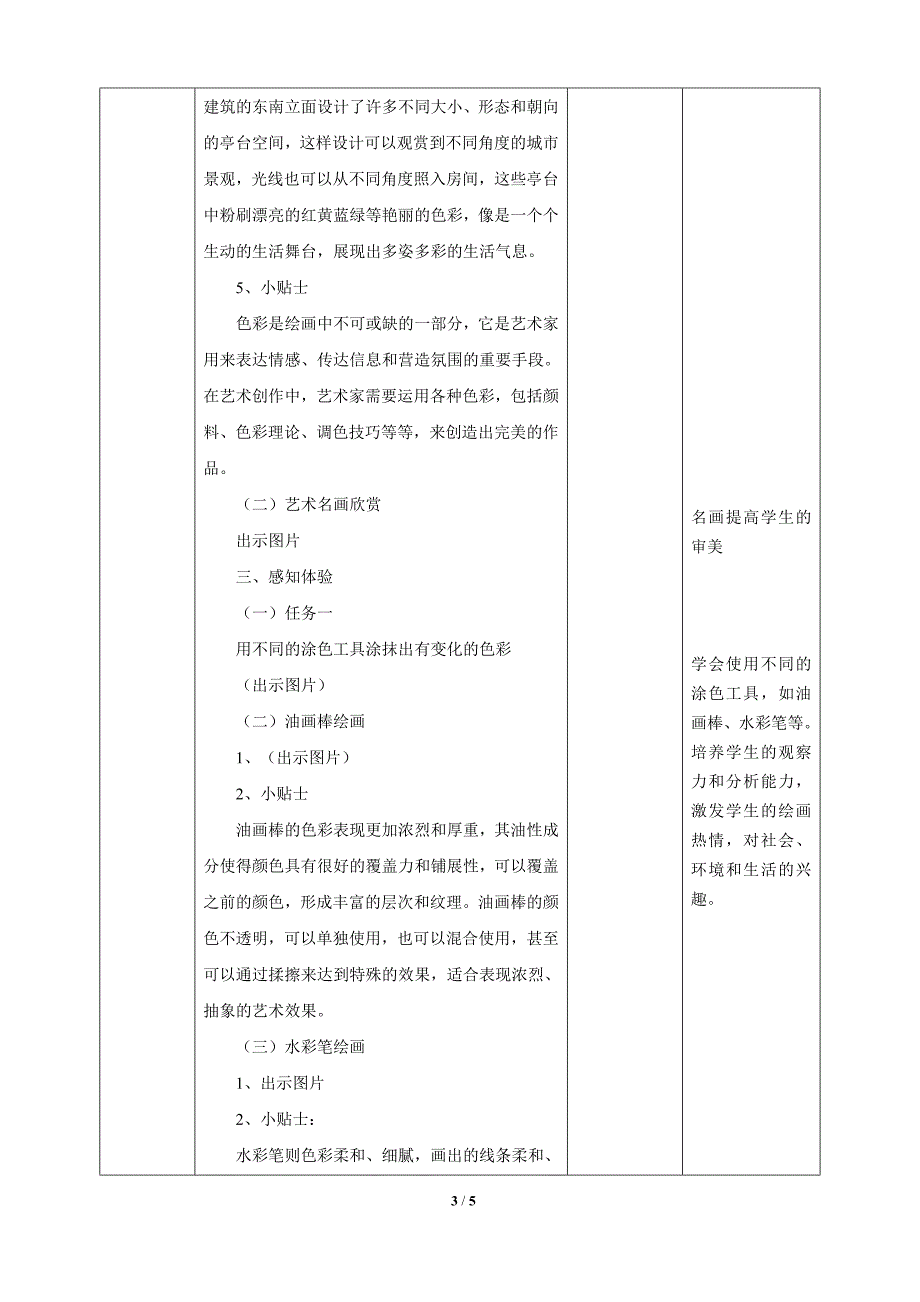 人美版（2024）一年级美术上册第二单元《涂涂抹抹的快乐》核心素养教学设计_第3页