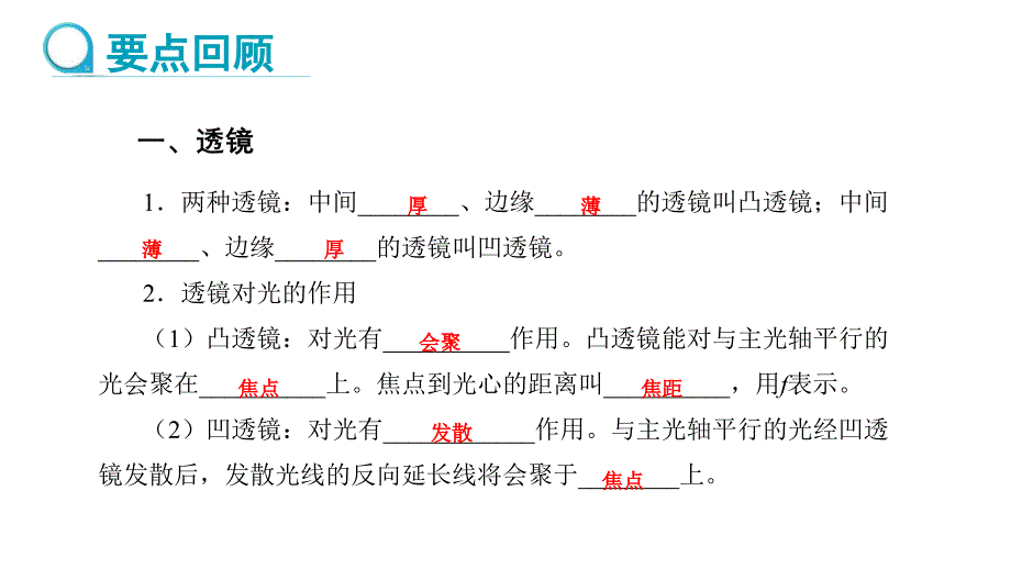 【课件】第五章《透镜及其应用》章末复习人教版物理八年级上学期_第3页