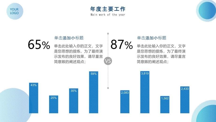 蓝色商务部门年中工作总结PPT_第5页