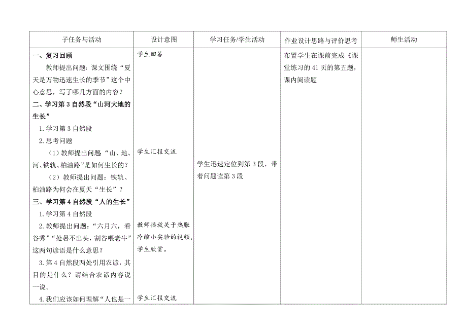 部编版小学语文六年级上册集体备课第五单元教案_第4页