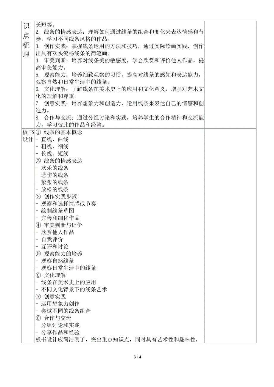 人美版（2024）一年级美术上册第二单元《欢快流畅的线》核心素养教案_第3页