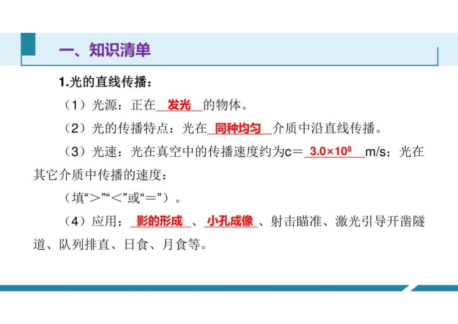 （人教2024版）物理八年级上册第四单元《光现象》单元复习_第4页