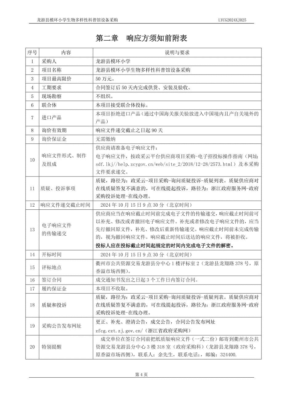 模环小学生物多样性科普馆设备采购招标文件_第5页