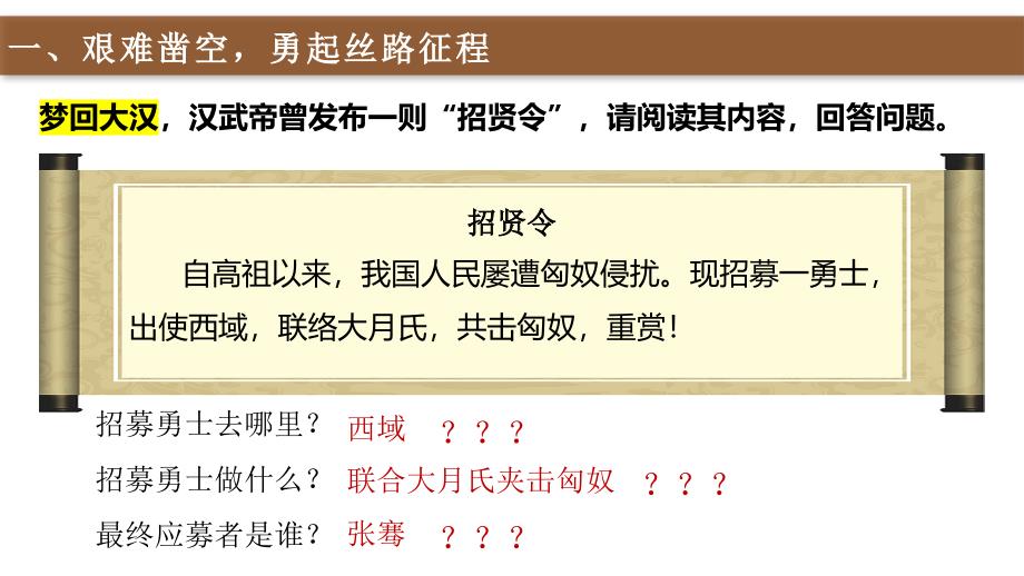 【初中历史】丝绸之路的开通与经营西域课件+2024--2025学年部编版七年级历史上学期_第3页