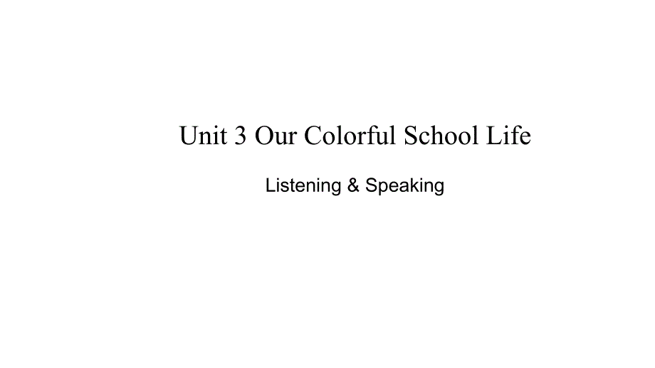 仁爱版（2024）七年级英语上册Unit 3 Lesson 1 Listening and Speaking 参考课件_第1页