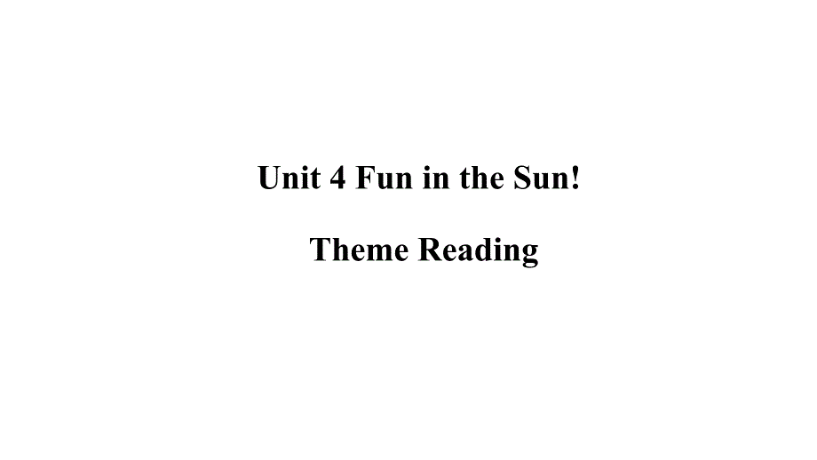 仁爱版（2024）七年级英语上册Unit 4 Lesson 4 Theme Reading 参考课件_第1页