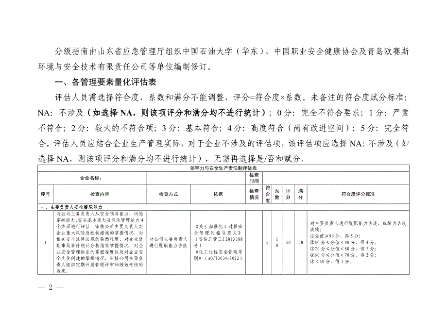 化工和危险化学品企业评估分级指南（小微型型企业版）_第2页