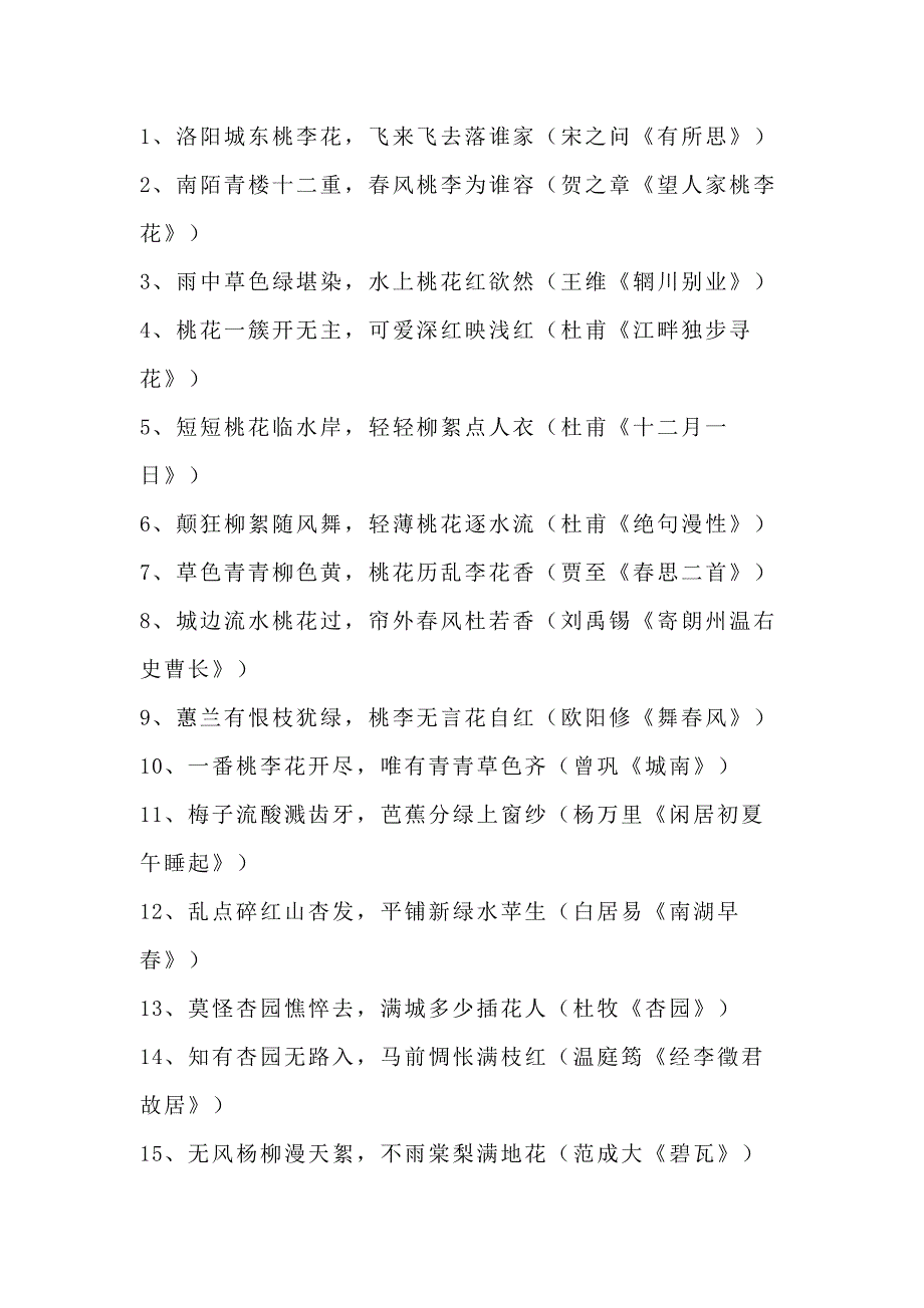 小学语文作文素材：诗词中描写“花”的45个好句子_第1页