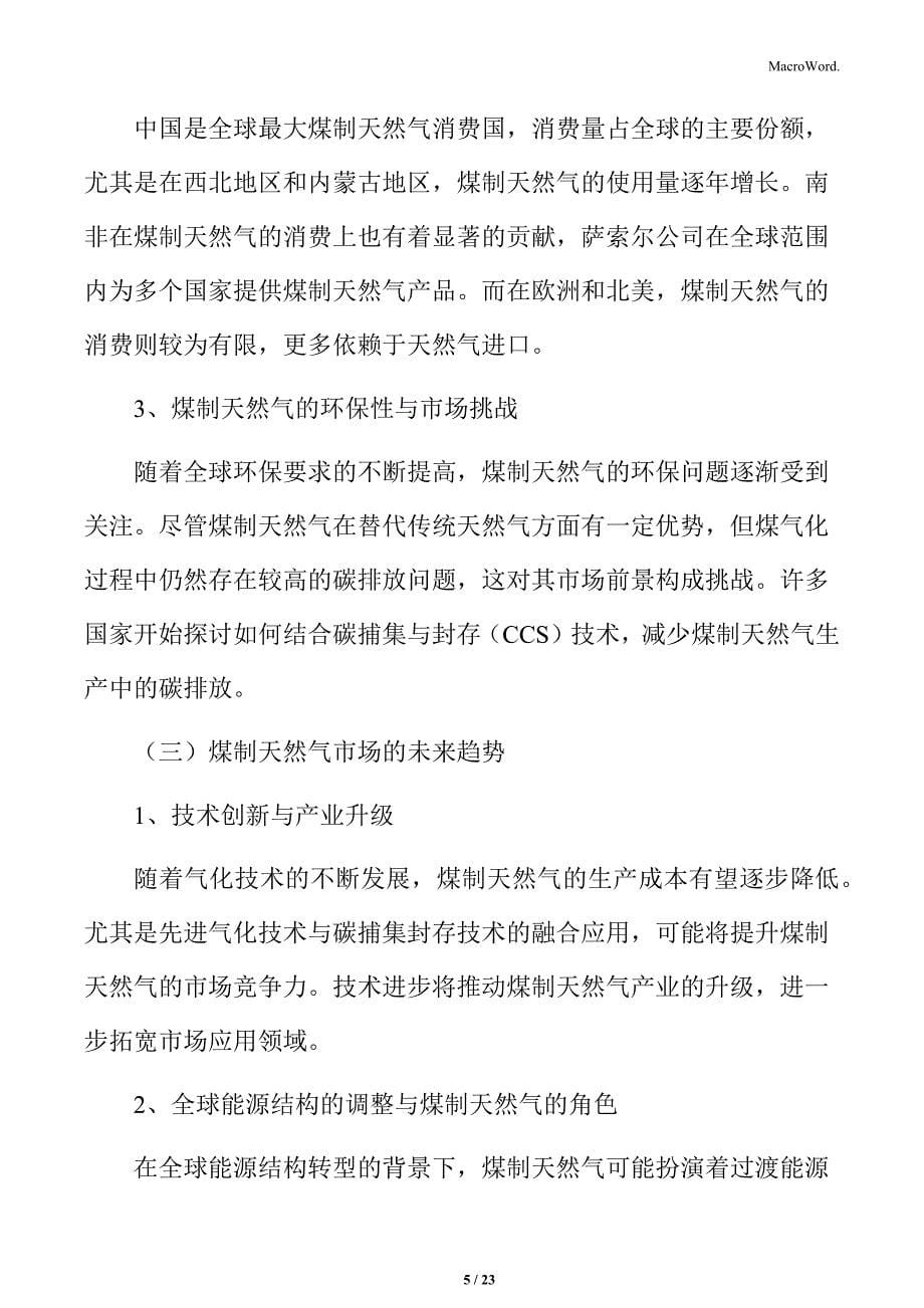 全球煤制天然气的生产与消费概况分析_第5页