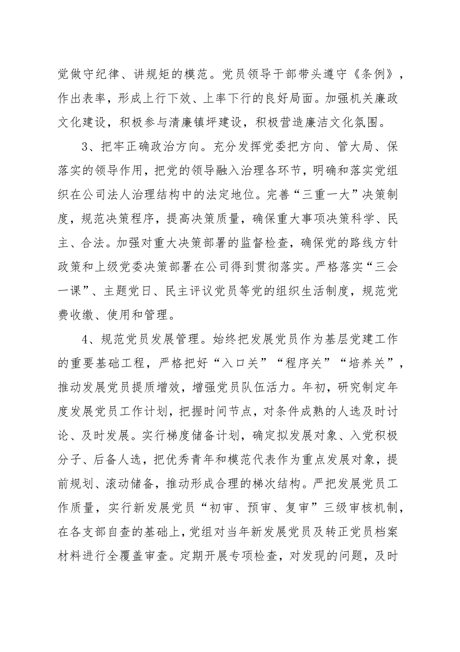 2024年党建工作总结和2025年工作计划汇报报告范文（三篇）_第3页