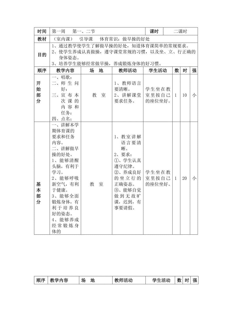 2024小学二年级上册体育教学计划及教案全册详案_第5页