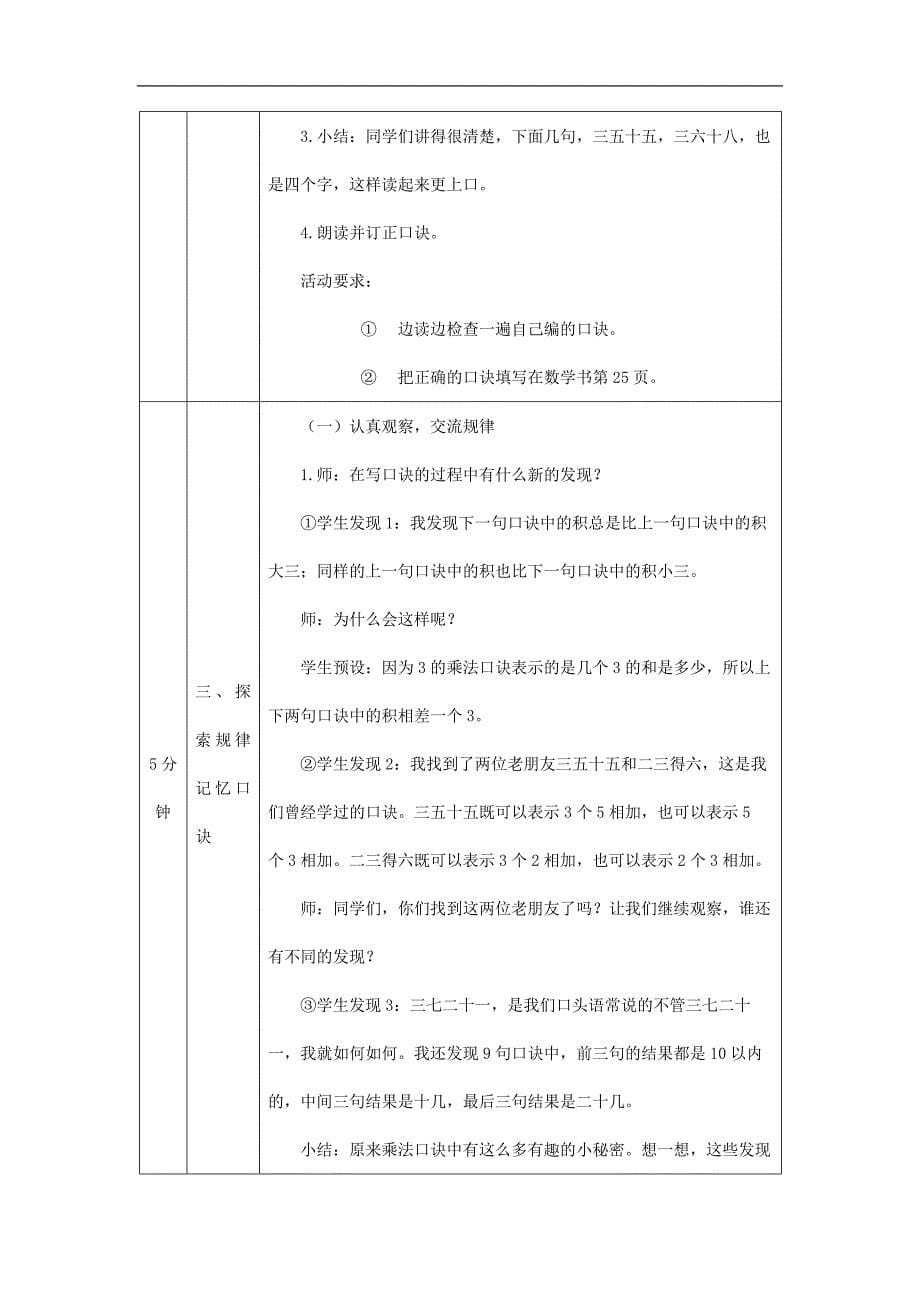 2024年小学数学二年级上册【数学(北京版)】3的乘法口诀-1教学设计_第5页