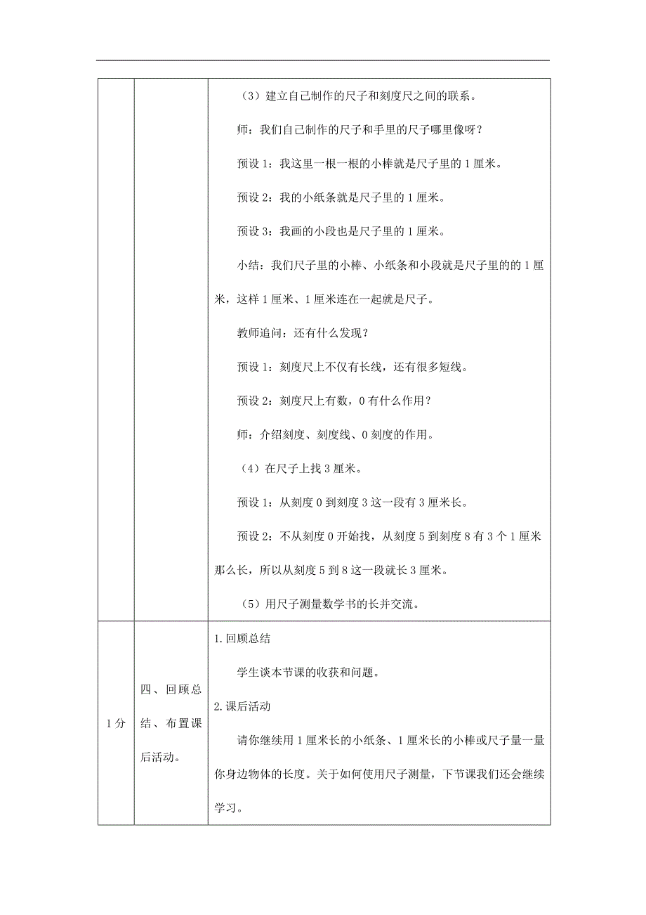 2024年小学数学二年级上册【数学(北京版)】认识厘米-1教学设计_第4页