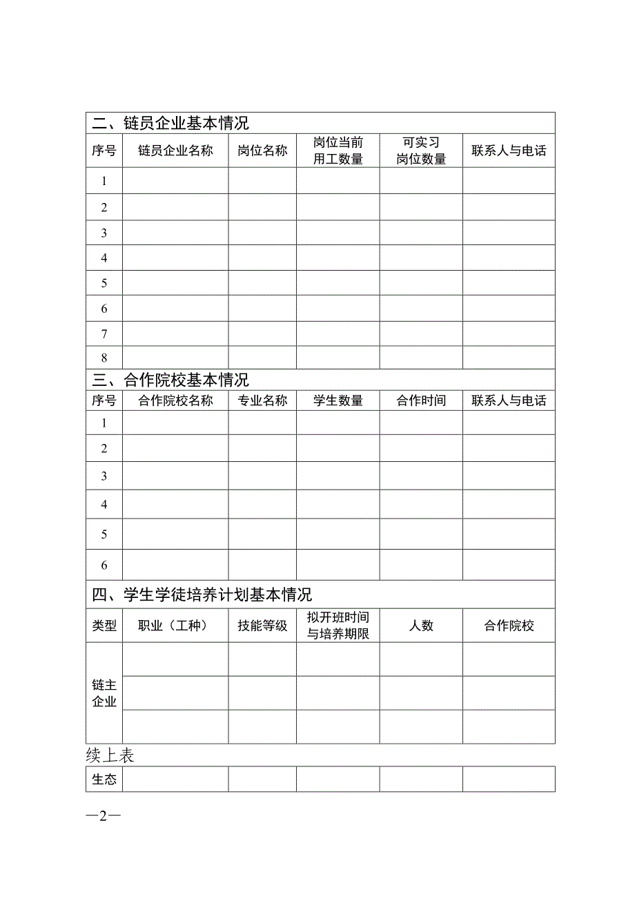 产教评技能生态链链主单位申报表_第2页