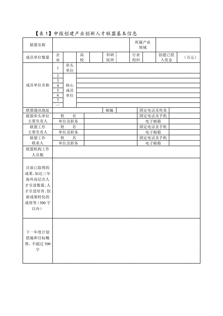 产业创新人才联盟（集聚中心）申报书_第2页