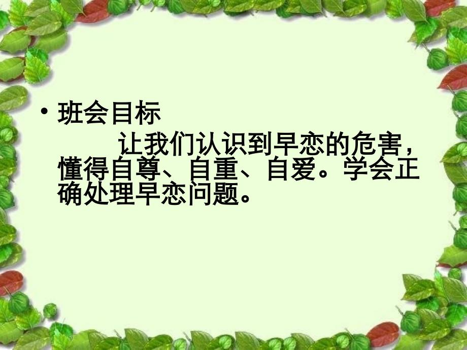 【高端】高一（67）班《预防早恋 正确应对青春期的挑战》主题班会（42张PPT）课件_第3页