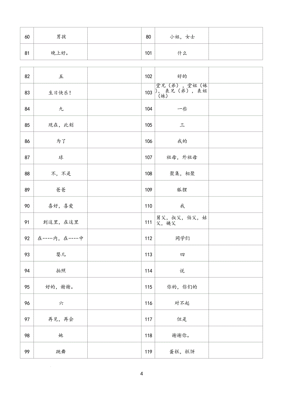 译林版（2024新版）三年级英语上册期末全册单词默写过关-乱序版_第3页