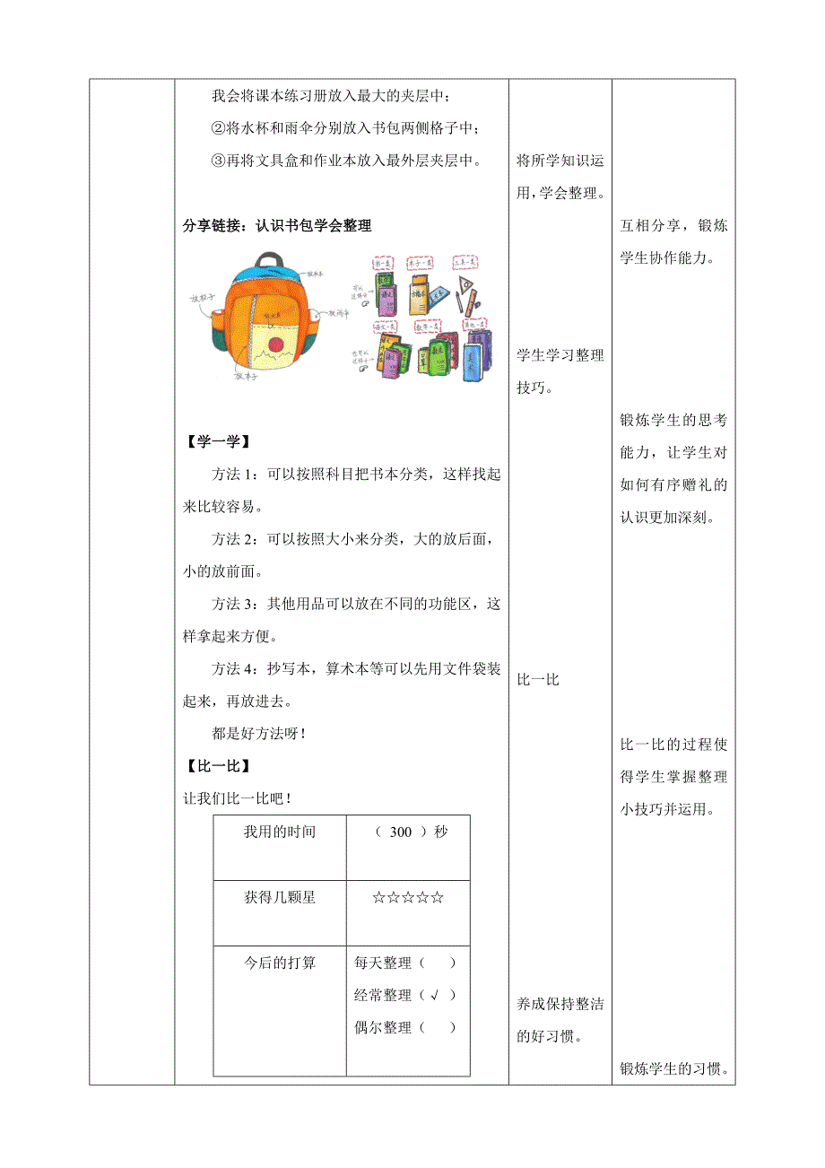 二年级上册浙科版综合实践第二课 管理我的书包-活动A书包不乱了_第3页