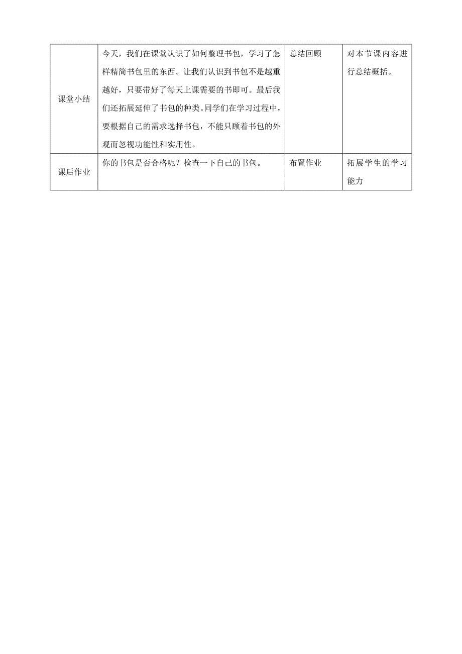 二年级上册浙科版综合实践第二课 管理我的书包-活动A书包不乱了_第5页