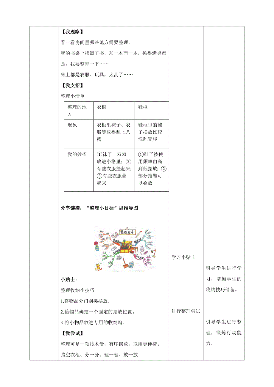 三年级上册浙科版综合实践第七课活动A家务小能手 我是整理小能手_第3页