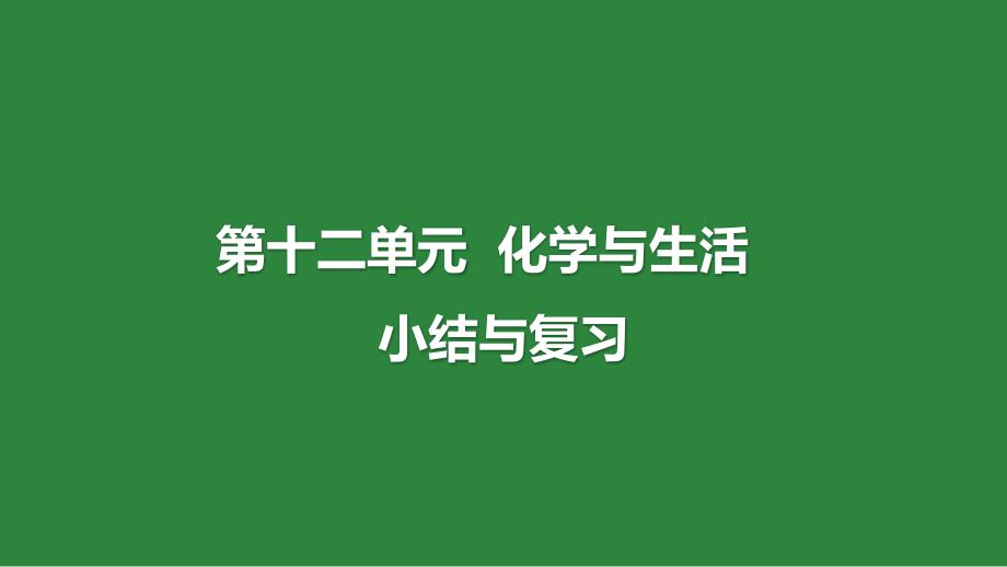 【初三化学人教版】第十二单元复习课件_第1页