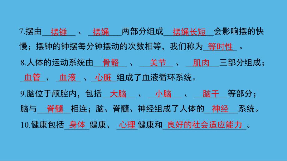 教科版小学五年级科学上册《期末测试卷》作业课件_第4页