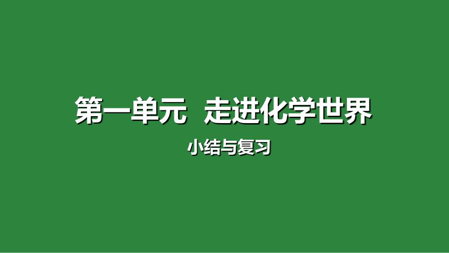 【初三化学人教版】第一单元复习课件_第1页