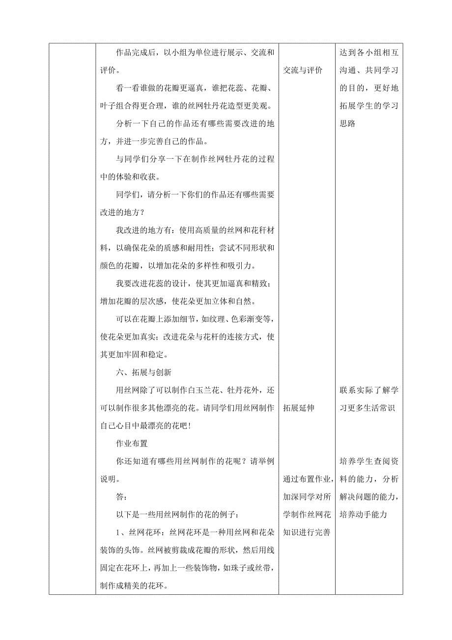 4.2 【鲁科版】《综合实践活动》五上 美丽的牡丹花 教案_第5页