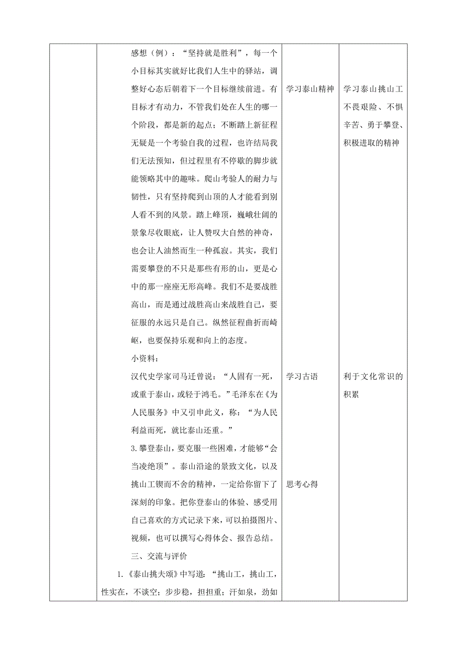 6.3 【鲁科版】《综合实践活动》五上 为泰山代言 教案_第4页