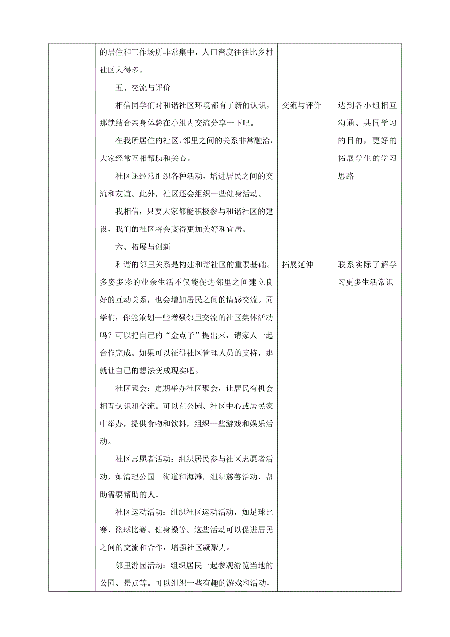 5.2【鲁科版】《综合实践活动》五上 创建和谐的社区环境 教案_第4页