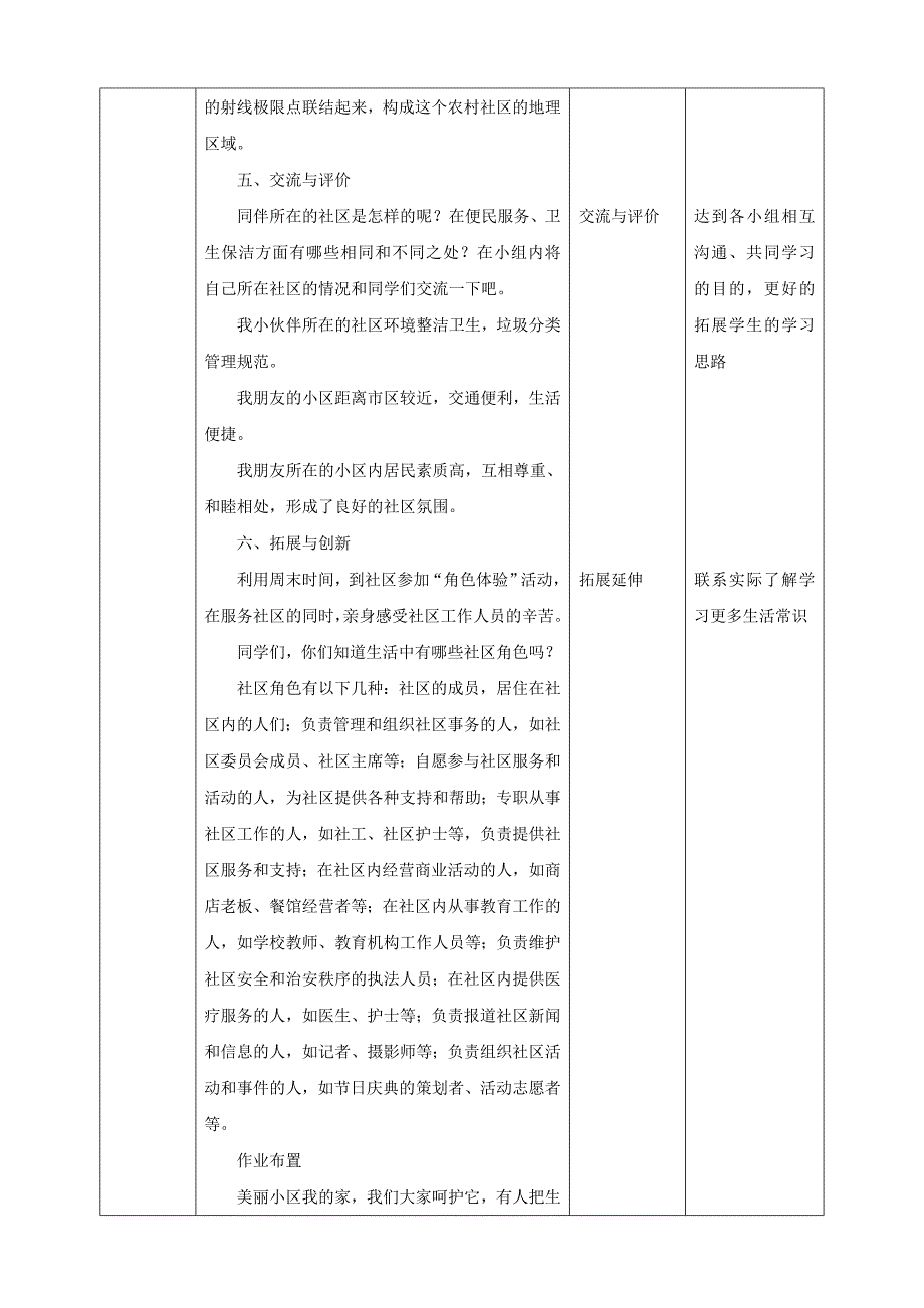 5.1 【鲁科版】《综合实践活动》五上 了解我们居住的社区 教案_第4页