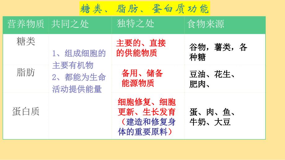 【生物】人体的营养复习课件-2023--2024学年人教版生物七年级下册_第4页