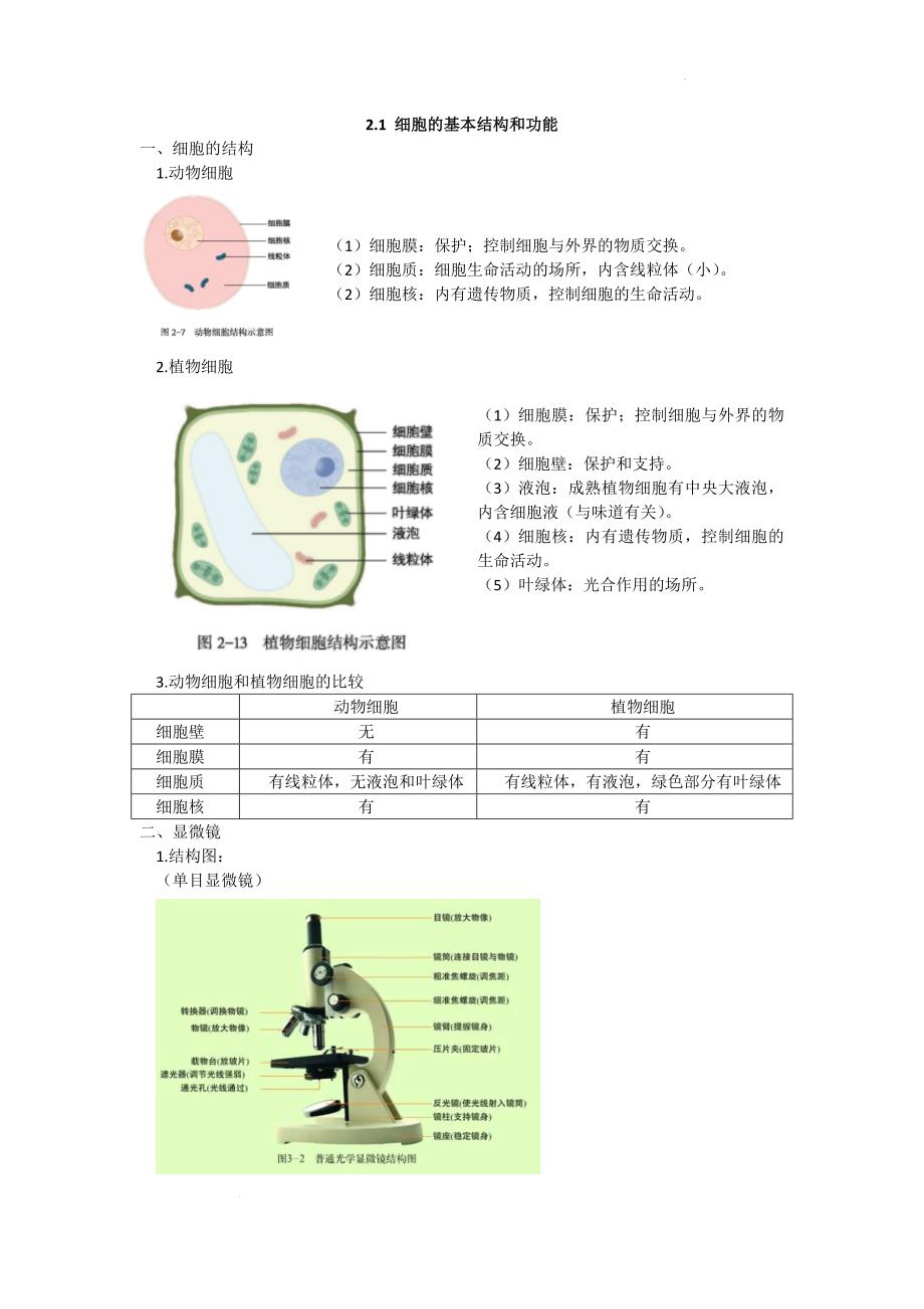 【生物】2024-2025学年北师大版生物七年级上册知识点汇总_第4页