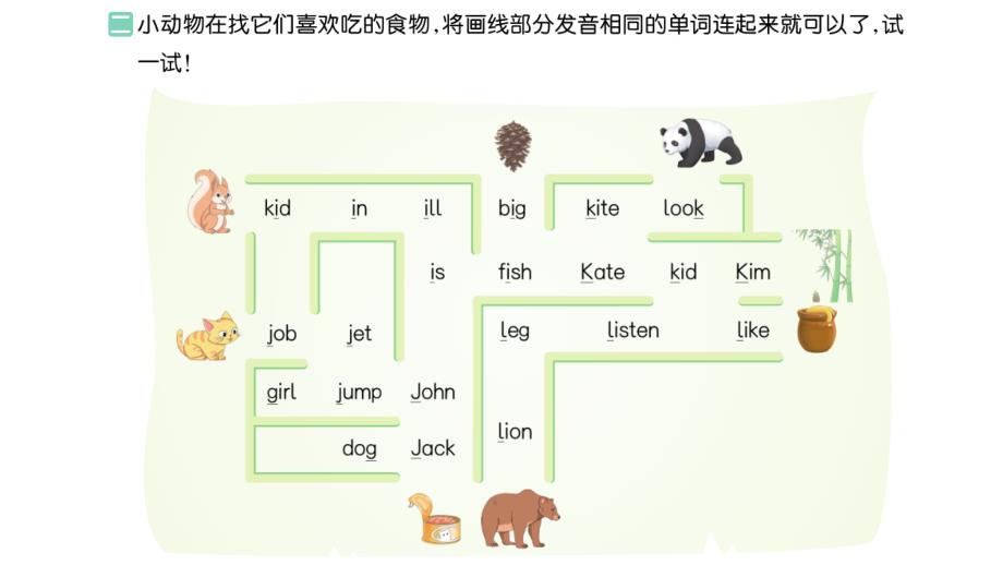 小学英语新人教PEP版三年级上册Unit 3Part A (３) Letters and sounds作业课件2024秋_第3页