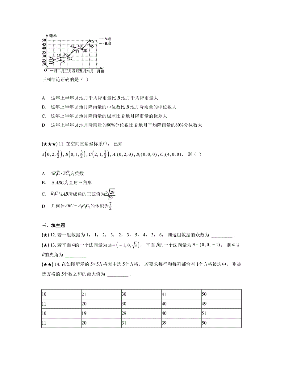 2024—2025学年内蒙古赤峰市名校高二上学期期中联考数学试卷_第3页