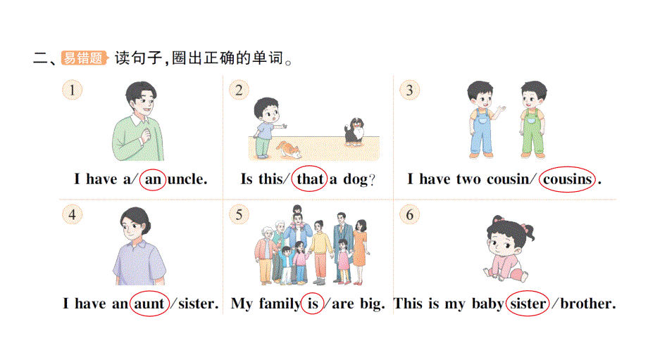 小学英语新人教版PEP三年级上册Unit 2Part BLet's learn & Listen and chant作业课件2024秋_第3页