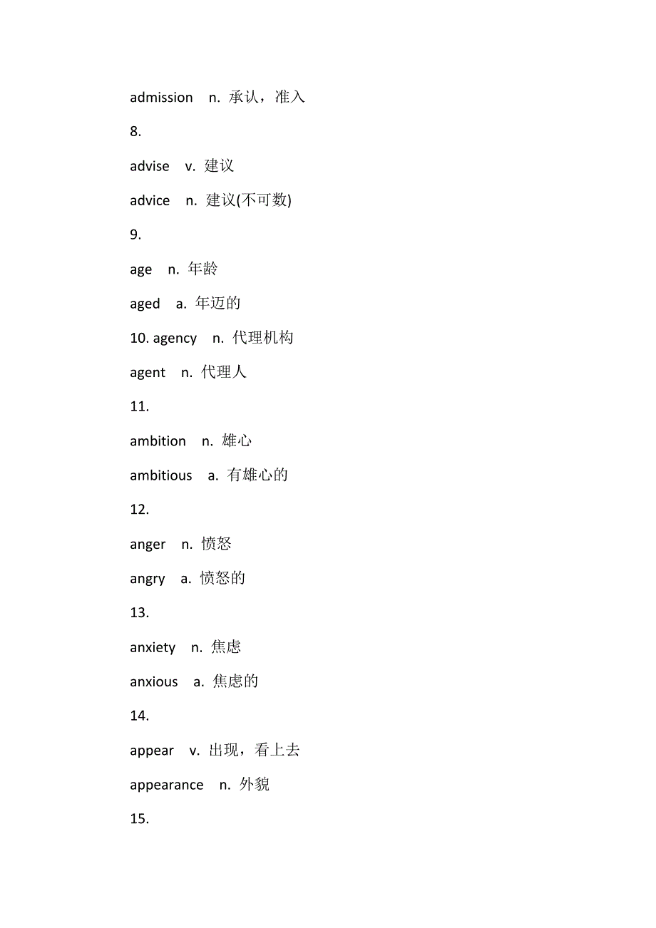 高中英语250组重要变形词汇_第2页