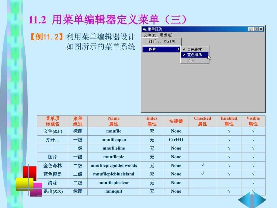 《Visual+Basic语言程序设计基础（第3版）》第11章+菜单设计_第5页